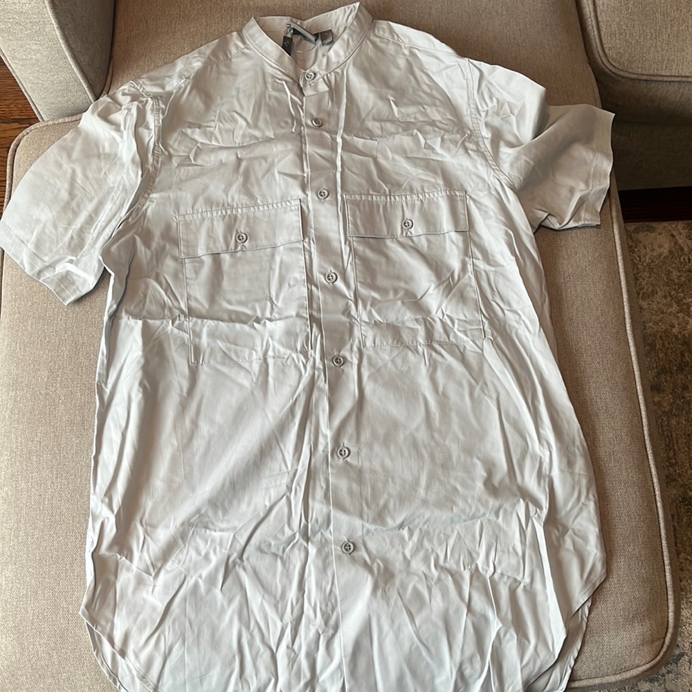 ASOS Men’s Collarless Button Down Short Sleeve Shirt